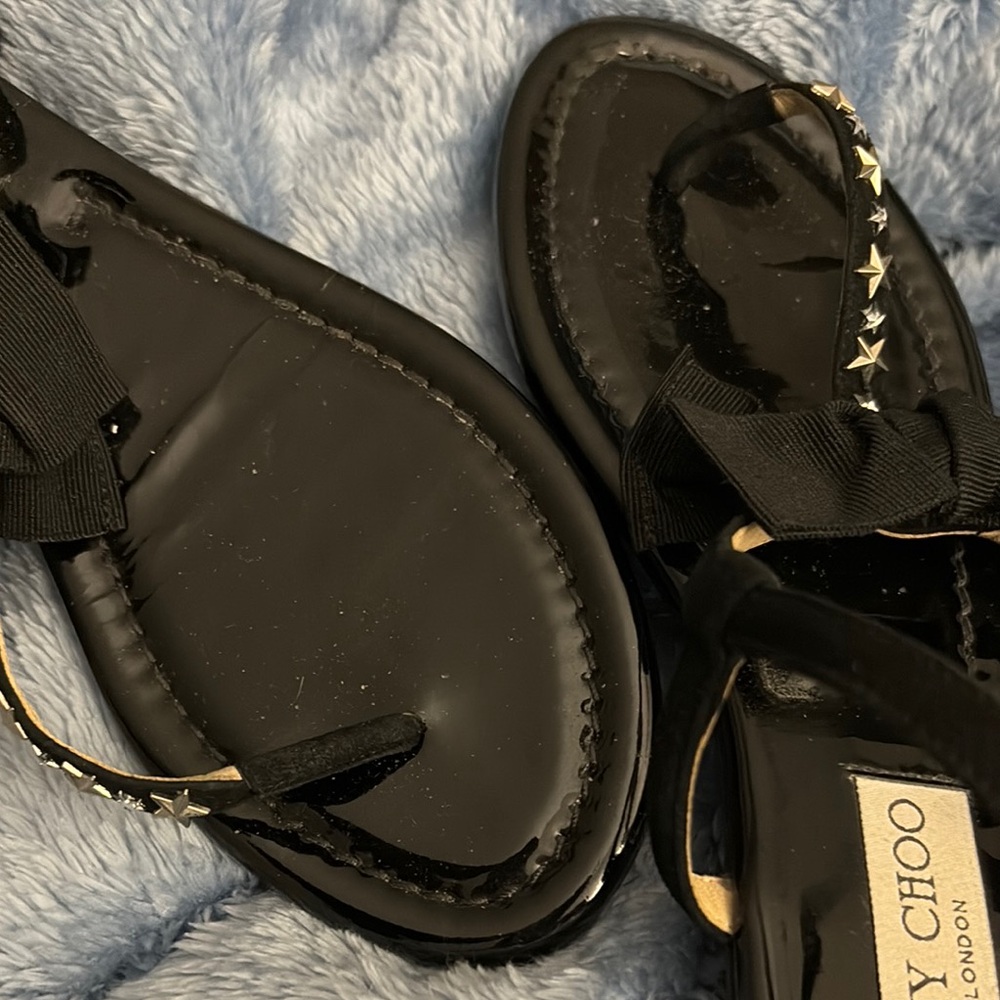 Jimmy Choo Black Sandals with Intricate Straps - Picture 10 of 10